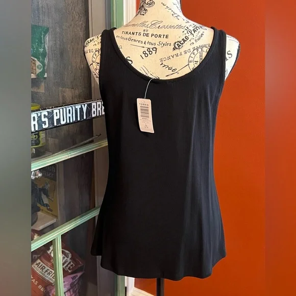 Torrid Everyday Ribbed Scoop Neck Hook and Eye Tank- 1X- Black NWT! 🖤 - Picture 13 of 13